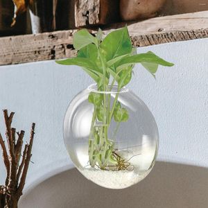 Vases vase hydroponique pending terrarium en verre jardinière petits pots pour les plantes du support des fleurs murales