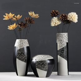 Vazen Ikebana esthetische minimalistische keramische Chinese moderne gedroogde bloemen vaso ceramica woonkamer decoratie jy50 pk