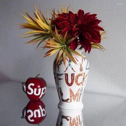 Jarrones Ins Estilo de cerámica Cerámica Palabras sucias Palabras Dirty Vase Súper Cool Flower Decoración del hogar Decoraciones de moda