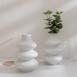 Vases INS Style Cercle de forme spéciale Multicouche Décoration créative NordicSample Chambre Salon Arrangement de fleurs Vase hydroponique