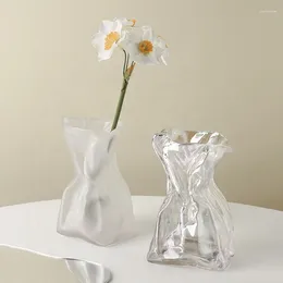 Vases Vases à grains torsadés Vase de cylindre pour la décoration de maison soufflée à la main à la main
