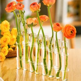 Vases INS Wind Home Test Tube Vase Verre Fleur Art Hydroponique Fleur Plante Insertion Vase Décoration Fleur Petit