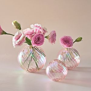 Vases Iridescente Ball Vases Decoration Home Living Room Flower Pot pour intérieur Vase Vase Plants de table DÉCOR HOME VASE HOME VASE 230812