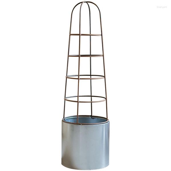 Vases en treillis de fer, support de fleurs, rose chinoise, clématite, support cylindrique, pot de plantes de jardin, cadre d'escalade