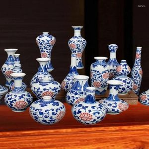 Vases Jingdezhen en porcelaine blanc en porcelaine blanc en porcelaine blanche bleu sous-viglaque