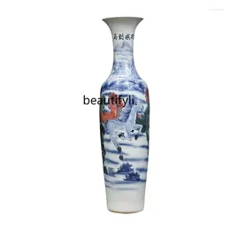 Vases Jingdezhen Vase de sol en céramique 1,8 m peint à la main salon et décoration d'ouverture de la société El grandes décorations