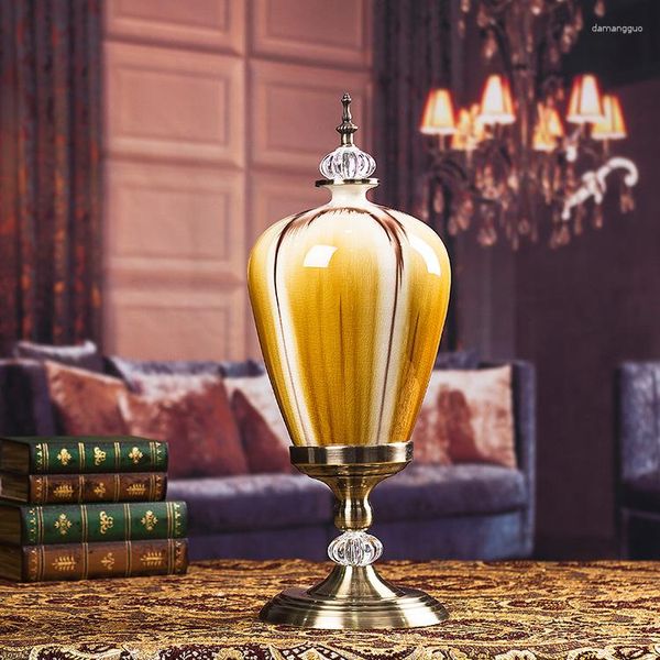 Vases Jingdezhen céramique haute température couleur glaçure fait à la main petit vase doré
