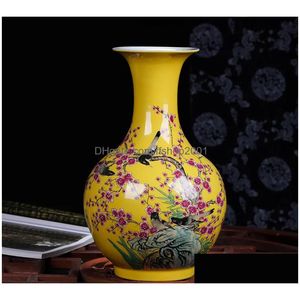Vases Jingdezhen Céramique Prune Grand Vase Colorf Arrangement De Fleurs Salon Chinois Décoration De La Maison 7567579 Drop Livraison Jardin Dhqde