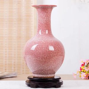 Vases Jingdezhen Ceramics Ice Crack Vase Vase Antique Kiln Modern Home Decoration Salon Room TV Cabinet Ornements Gift