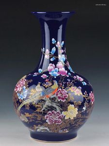 Vases Jingdezhen Vase Vase Vase Céramique Grande maison de style chinois DÉCORATION DES CORMES DE FLORES DE FLORM