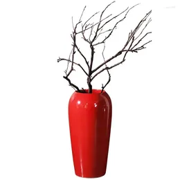 Vases Jingdezhen Grand Céramique Rouge Salon Fleurs Sol Ornements Décoratifs Esthétique Maceteros Décor