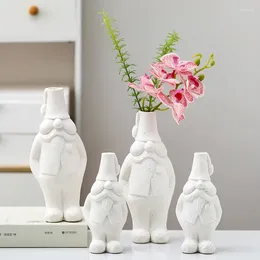 Vases kawaii accessoires de décoration de maison nordique en céramique nordique santa claus arrangement floral créatif chambre séchée