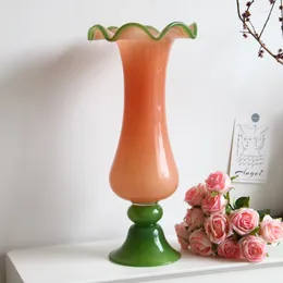 Vases Kawasimaya Français Vase en céramique Arrangement Salon Arrangement de fleurs Sens avancé du net rouge rétro séché Cer