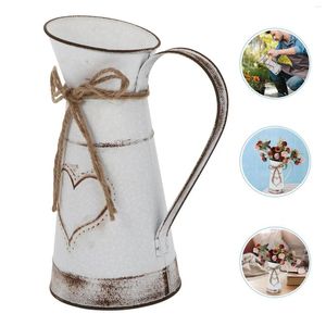 Vazen Kettle Metal Flower Pot Outdoor Christmas Decorations Arrangement Huning Can vaas emmer ijzer