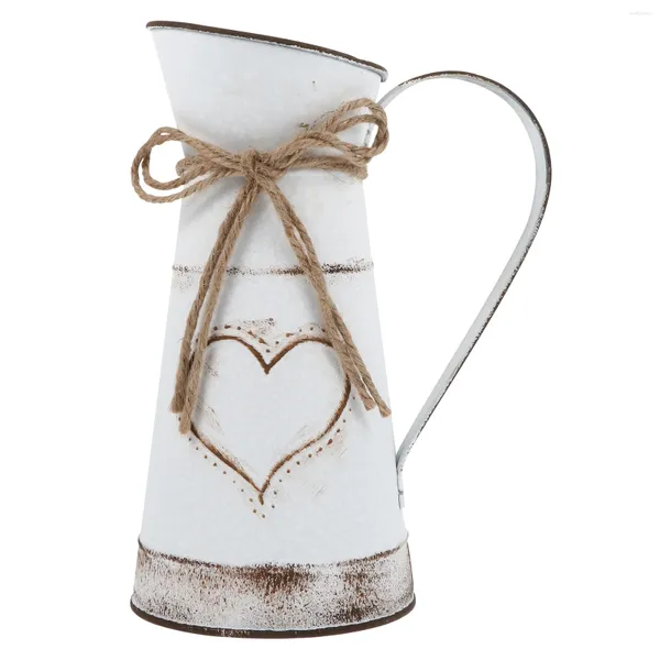 Vases Bouilloire Pot de fleur en métal Vase Arrangement de fer Seau Décorations extérieures de Noël