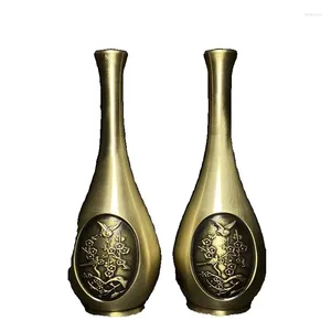 Vazen Laojunlu Antieke bronzen vaas met puur koper Chinese traditionele stijl Antiques Fine Art Gifts Crafts