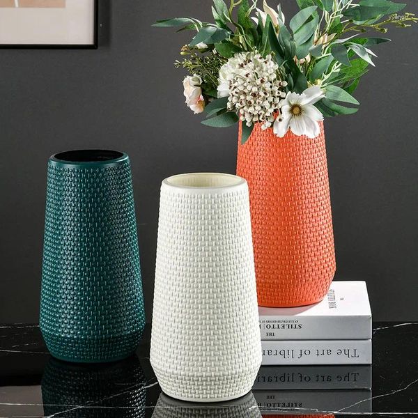 Vases Grand Vase en plastique simple Dry and Wet Flower Arrangement Container Nordic ins Style Decoration Gift