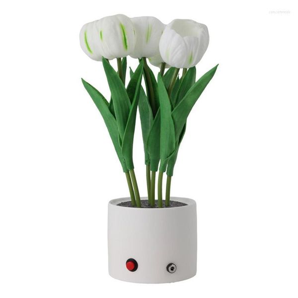 Vases lumière LED extérieur tulipe Rose fleur lampe maison jardin cour pelouse paysage étanche lumières salon 2023