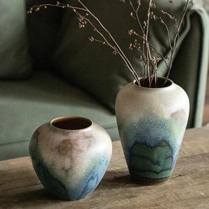 Vases de fleurs séchées de luxe léger, décor de salle, céramique minimaliste, ornements modernes hydroponiques pour usage domestique exquis