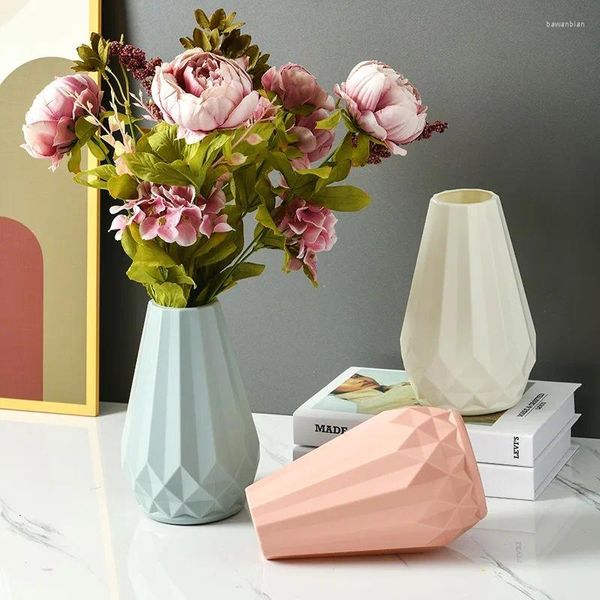 Vases Light Luxury Plastic Vase Decoration Home Decoration Hydroponic Flower n'est pas facile à casser