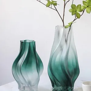 Vases Light Luxury Vase Gradation Decoration Salon Room Home Decor Creative Exquise Flower Pot Long Branch Table Verre Bouteille