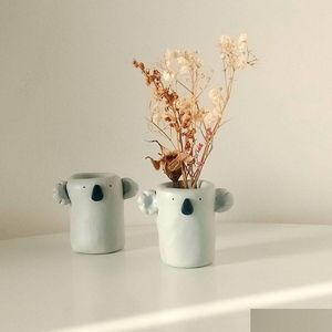 Vases Little Vase en polymère Clay Drop Livrot Home Garden Decor Otkvi