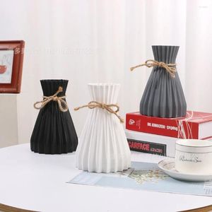 Vases Salon Anti-Céramique Pot de Fleur en Céramique Imitation Vase en Plastique Simplicité