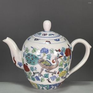 Vases Salon Vase Décoration Daming Chenghua Années Seau Couleur Paon Pot Antique Porcelaine Collection