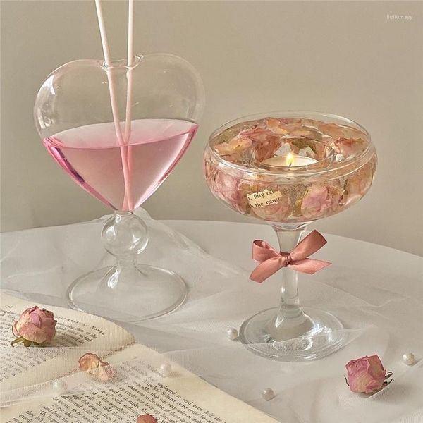 Vases amour coeur forme verre fleur Vase créatif bouteille hydroponique plante conteneur décoratif Terrarium décor à la maison