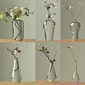 Vases Luxury Transparent Glass Flower Vase Hydroponics Plant Small Arrangement Decor Home Wedding Room Table Table Decoration