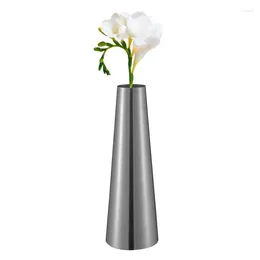 Vases Vase à fleurs en métal Qualité Porte-stylo en acier inoxydable Pièce maîtresse pour décorations de table de bureau Printemps