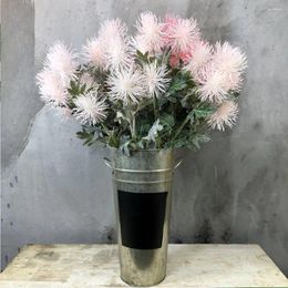 Vases Vase en métal Seau à fleurs Galvanisé Ferme Rustique Tableau Affichage Décoratif Français