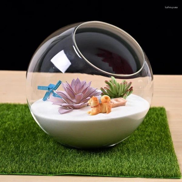 Jarrones micro paisajismo jarrón de vidrio transparente planta suculenta terrario colgante recipiente hidropónico macetas decoraciones del hogar