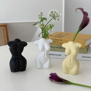 Vases Mini Sculpture féminine nue, Vase à fleurs, Design d'art corporel, Pots de fleurs créatifs féminins