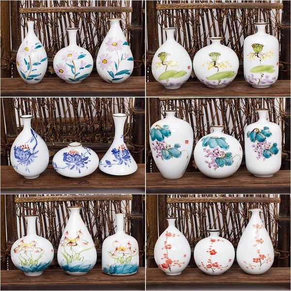 Vases Mini Réceptacle De Fleurs En Céramique De Petite Taille Décorations Pour La Maison Ornement Vase Peint À La Main