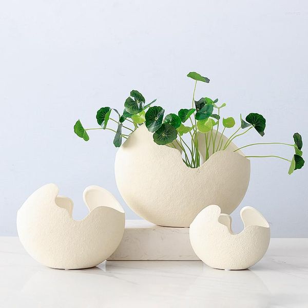 Vases Minimaliste Nordique Esthétique Ikebana Mignon Petit Blanc Fleur En Céramique Vase En Céramique Décoration De La Maison De Luxe YY50HP