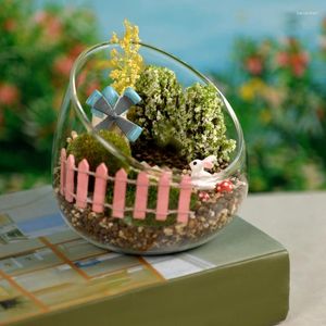 Vases Mitre Cut Miniature Paysage Verre Vase Succulent Mousse Hydroponique Conteneur Pot De Fleur Maison Table Jardin Décoration 1 pcs