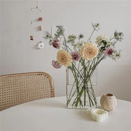 Vases Vase de livre acrylique moderne Ajout de pots artistiques de fleurs claires pour créer un décor de maison de délice
