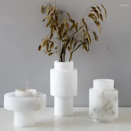 Vases Modern and Minimalin High Und Natural Marble Vase Decoration Creative El Living Room Ornements floraux