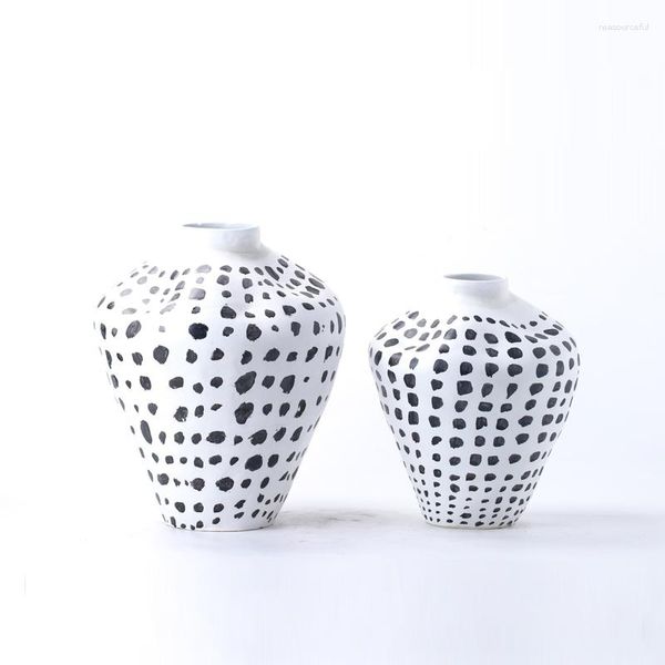 Vases modernes en céramique, accessoires de bureau, fleurs séchées, esthétique, Vase Ikebana, décoration de maison de luxe YY50HP