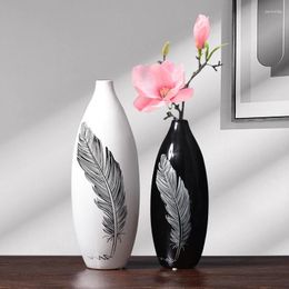 Vases décoration de vase en céramique moderne à la maison salon comptoir tv armoire florale séchée
