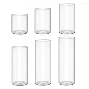 Vazen Modern Clear Glass Bloem Vaas Cilinders Bloemen Container Elegante tafel Centerpieces Decoraties 50lb