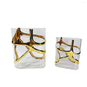 Vazen Modern Creative Gold en Silver Painted Glass Bloem Ornamenten Wijnkast Zacht Decoratie Handwerk