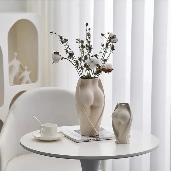 Jarrones decorativos modernos para florero, decoración del hogar, macetas de cerámica nórdica, accesorios de jardín, decoración de escritorio para oficina y sala de estar