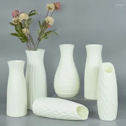 Vases modernes vase de fleurs inonbremable plastique imitation européenne Pot de rotin simplicité arrangement de panier à la maison décor