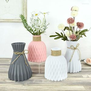 Vazen Moderne Bloemenvaas Wit Roze Zwart Grijs Imitatie Keramische Pot DIY Arrangement Scandinavische Stijl Woondecoratie
