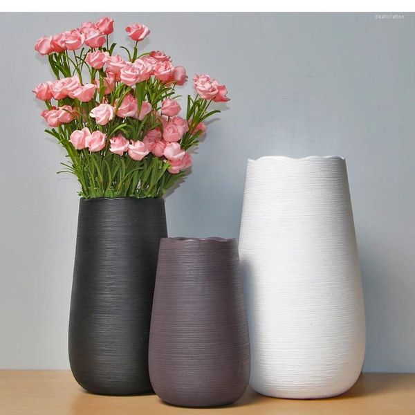 Vases Modern Home Decoration Vase Simple Cerramic Peeping Orneted Flower Arrangement Flower Arrange de salon Table à manger