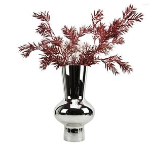 Vases Modern Italian Luxury Luxury Simple Silver Vase Glass Model Room Room Floral Coffee Table