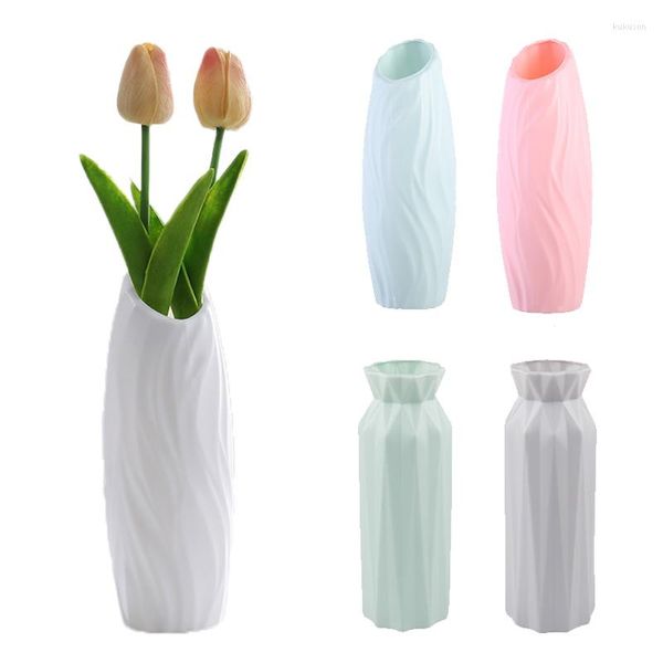 Vases Moderne En Plastique Vase Fleur Arrangement Titulaire PP Plante Rose Pot Panier Pour La Maison Salon Décorations De Table Ornement De Mariage