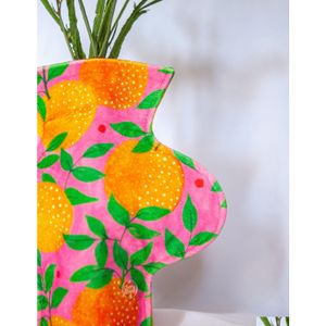 Vases Vase textile moderne dans le jardin orange imprimé contemporain décor à la maison tissu alternatif livraison directe DHVKQ